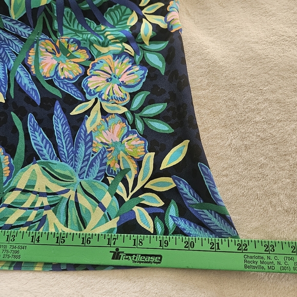 Lilly Pulitzer Witaker Silk Mock Neck Tie Back Long Sleeve Top: Multi Floral: XS - Picture 15 of 15